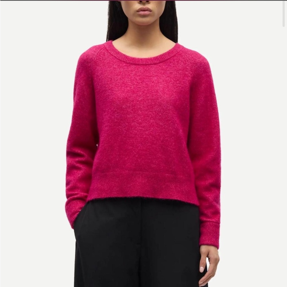 Red Wool Blend Sweater